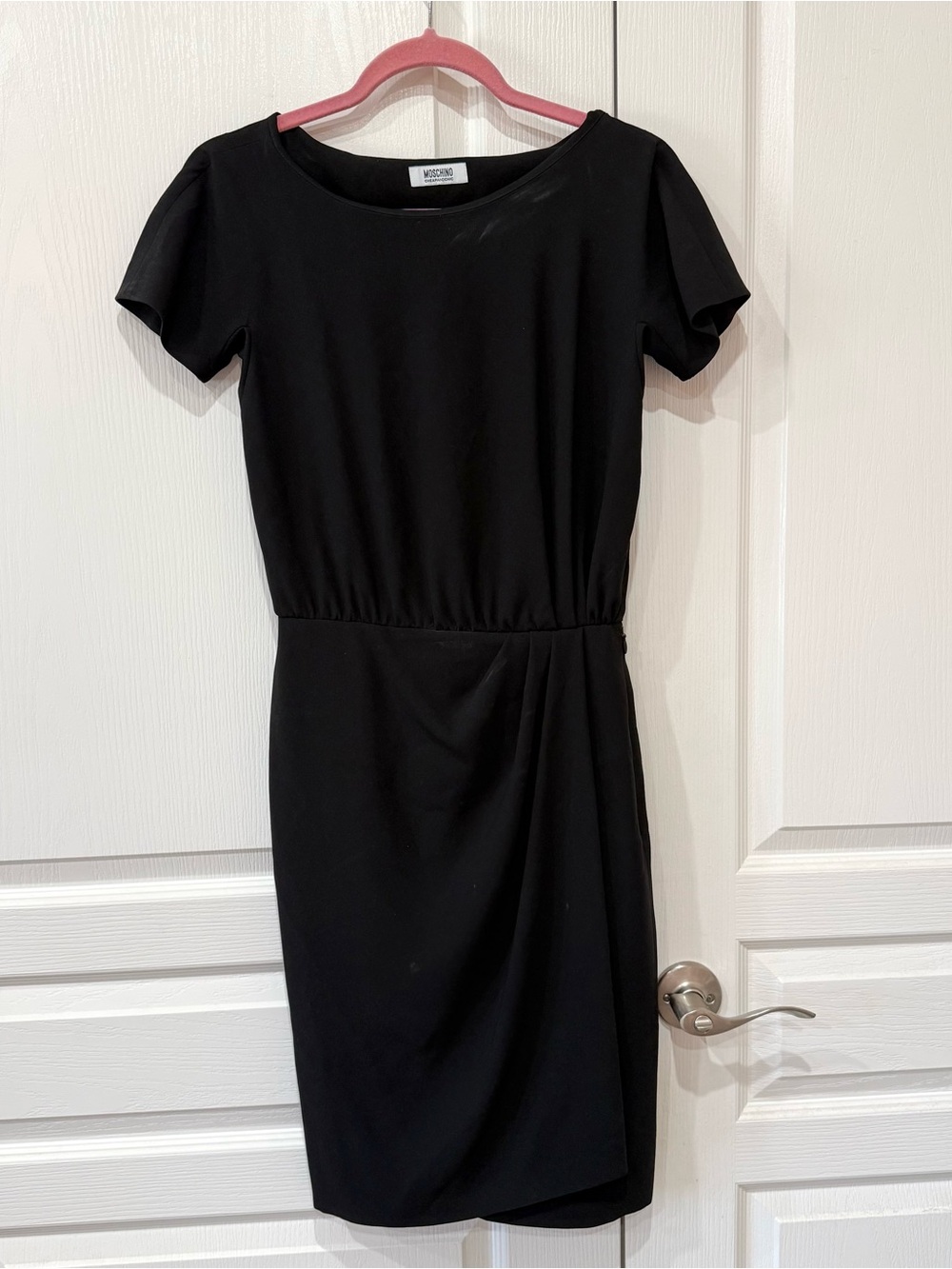 Moschino Black Short Sleeve Sheath Dress
